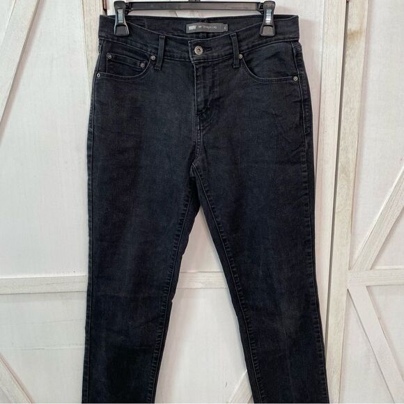 Levi's Men's 505 Strait Leg Black Wash Size 4M W 27 L 32 - Picture 3 of 8